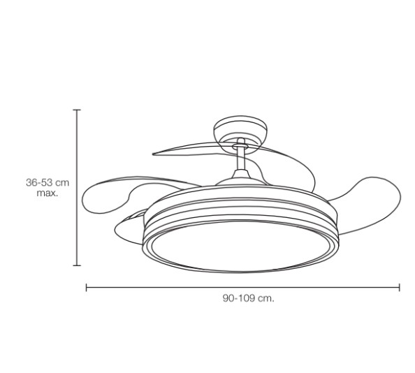 VENTILADOR TECHO MD CALIMA 2 ACERO