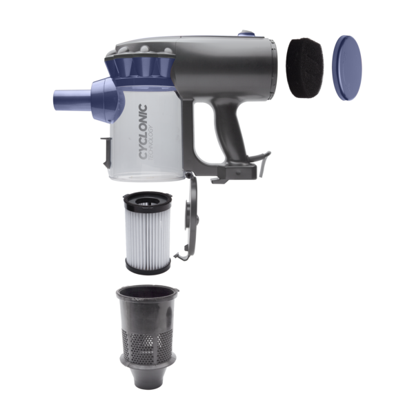 ASPIRADORA VERTICAL MOD. SS-16117 GRIS/AZUL