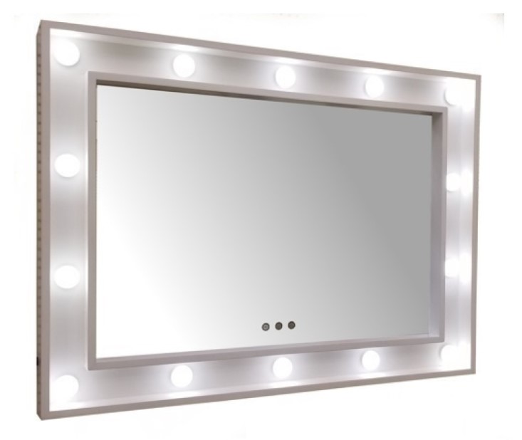 ESPEJO CAMERINO PARA TOCADOR CON REGULADOR DE INTENSIDAD LUMINOSA 81x61CM